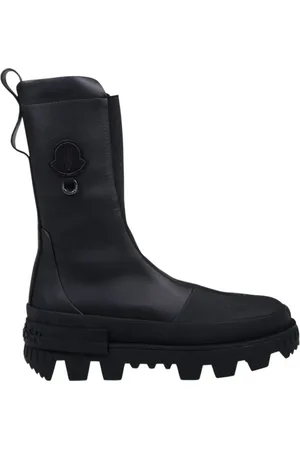 Moncler Buty, Kobieta, Czarny, 37 EU, Skóra, Skórzane Botki Salix