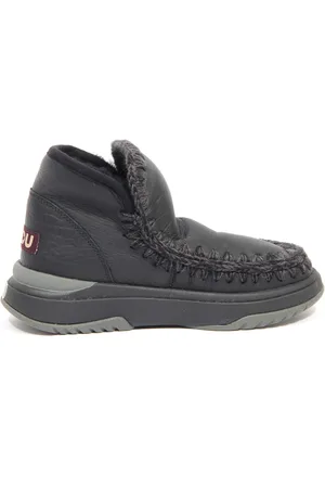 Mou Buty, Kobieta, Czarny, 37 EU, Zamsz, Eskimo Jogger Czarne Zamszowe Botki