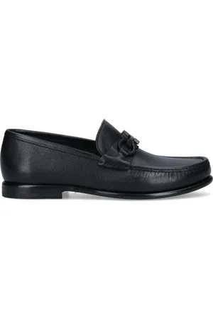 Salvatore Ferragamo Buty, Mężczyzna, Czarny, 40 1/2 EU, Czarne płaskie buty - Stylowe i wygodne