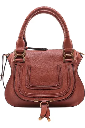 Chloé Torebki, Kobieta, brązowy, ONE SIZE, Luksusowa Skórzana Torebka z Zamkiem Błyskawicznym