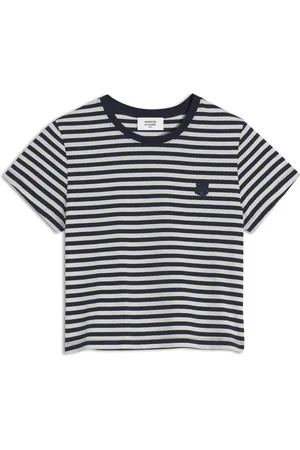 Maison Kitsuné Koszulki, Kobieta, Wielobarwność, S, Koszulka z nadrukiem Baby Fox z bawełny