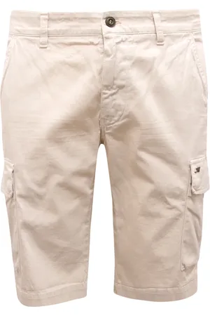 Masons Szorty, Mężczyzna, Biały, M, Cargo Bermuda Shorts w stylu Chile