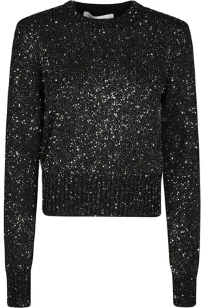 Golden Goose Swetry, Kobieta, Czarny, S, Krótka Sweter z Wysokim Kołnierzem