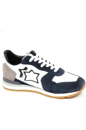 Atlantic Stars Buty, Mężczyzna, Niebieski, 41 EU, Zamsz, Biała zamszowa/bawełniana buty Model Antarc
