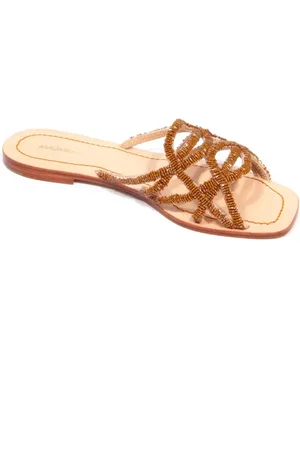 Maliparmi Buty, Kobieta, brązowy, 36 EU, Koraliki slides sandał Capri cuts
