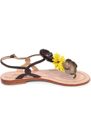 Maliparmi Buty, Kobieta, Wielobarwność, 36 EU, Kwiatowe Sandały Wo