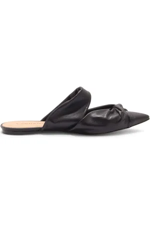 CARRANO Buty, Kobieta, Czarny, 37 EU, Skórzane Kapcie w Stylu Ciabatta