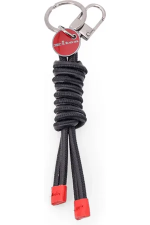Kiton Akcesoria, Mężczyzna, Czarny, ONE SIZE, Skóra, Czarne Akcesoria Metalowy Charm Włochy Skóra