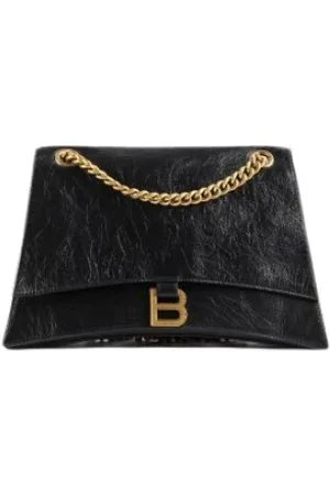 Balenciaga Torebki, Kobieta, Czarny, ONE SIZE, Len, Crush Chain Crossbody Torba