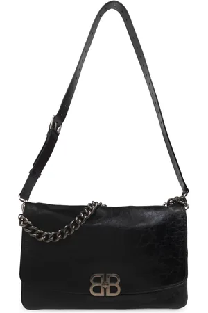 Balenciaga Torebki, Kobieta, Czarny, ONE SIZE, Len, Torba na ramię ‘BB Soft Large Flap’