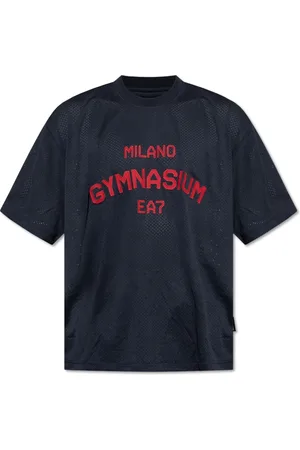 EA7 Koszulki, Mężczyzna, Niebieski, L, T-shirt z logo
