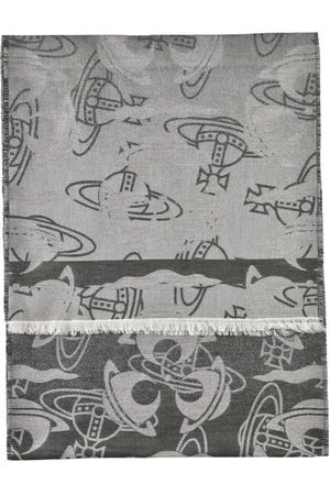Vivienne Westwood Akcesoria, Kobieta, Szary, ONE SIZE, Bawełna, Wełna Bawełna Szalik