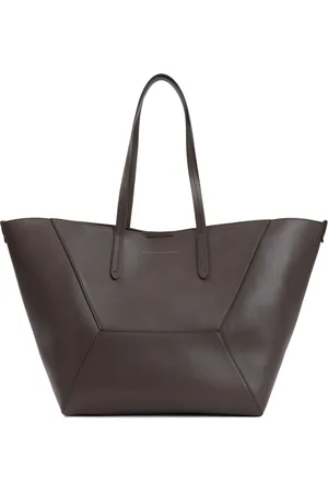 Brunello Cucinelli Torebki, Kobieta, brązowy, ONE SIZE, Skóra, Skórzana torebka