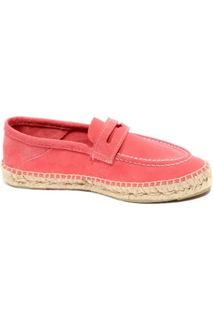 MANEBI Buty, Kobieta, Różowy, 36 EU, Zamsz, Zamszowe Espadryle Loafer Buty
