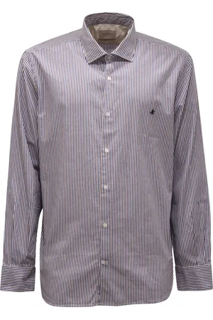 BROOKSFIELD Koszule, Mężczyzna, Wielobarwność, L, Slim Shirt Wyprodukowany we Włoszech