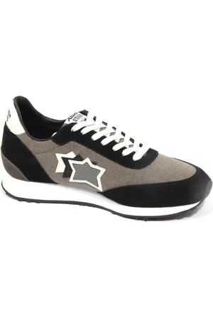 Atlantic Stars Buty, Mężczyzna, Szary, 42 EU, Skóra, Szara Skóra/Tekstylne Buty z Gwiazdą