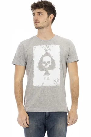 Trussardi Koszulki, Mężczyzna, Szary, 2XL, Krótki Rękaw Okrągły Dekolt T-shirt