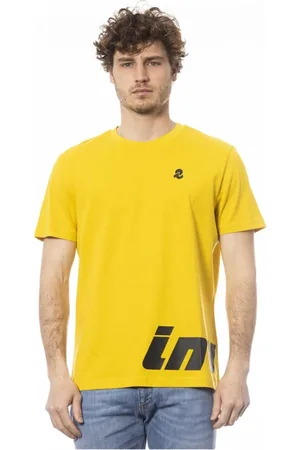 Invicta Koszulki, Mężczyzna, Żółty, M, T-shirt z Krótkim Rękawem i Nadrukiem Logo