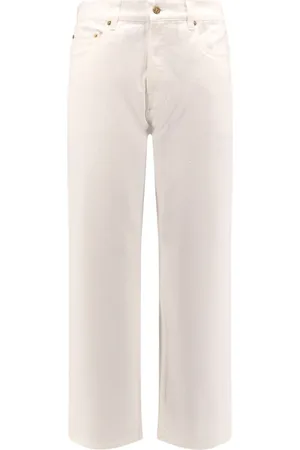 Golden Goose Spodnie, Mężczyzna, Biały, W32, Gwiazdki Luźne Spodnie Bawełniane