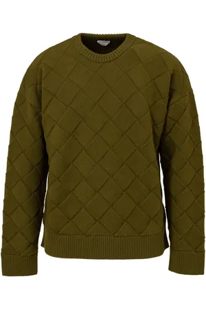 Bottega Veneta Swetry, Mężczyzna, Zielony, S, Ikoniczny Sweter z 3D Włóczki