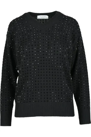 Sportmax Swetry, Kobieta, Czarny, S, Top z mieszanki wełny