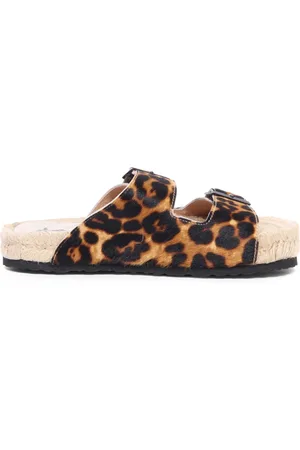 MANEBI Buty, Kobieta, brązowy, 36 EU, Sandały w Panterkę