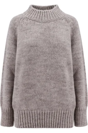 Maison Margiela Swetry, Kobieta, Beżowy, M, Beżowy Sweter z Oversize