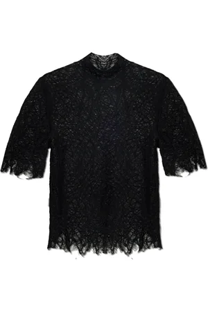 Alexander McQueen Bluzki, Kobieta, Czarny, S, Koronkowy top