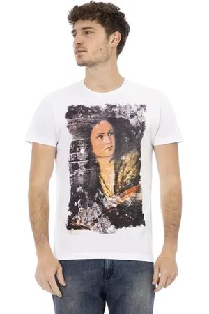 Trussardi Koszulki, Mężczyzna, Biały, L, Bawełna, Elegancka biała koszulka casual