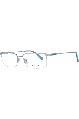 Guess Akcesoria, Mężczyzna, Szary, ONE SIZE, Srebrne Okulary Optyczne Prostokątne