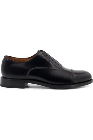 Salvatore Ferragamo Buty, Mężczyzna, Czarny, 40 EU, Czarne Oxfordy na płaskim obcasie