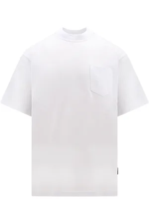 SACAI Koszulki, Mężczyzna, Biały, M, Białe T-shirty i Pola z Kieszenią