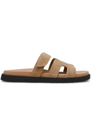 Steve Madden Buty, Kobieta, Beżowy, 36 EU, Skóra, Beżowa Sandał z Podeszwą Platformową