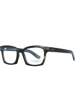 Ermenegildo Zegna Akcesoria, Mężczyzna, Zielony, ONE SIZE, Zielone oprawki optyczne w kształcie trapezu