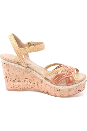 CAR SHOE Buty, Kobieta, Żółty, 39 EU, Rdzawa Sandał But na koturnie Made in Italy