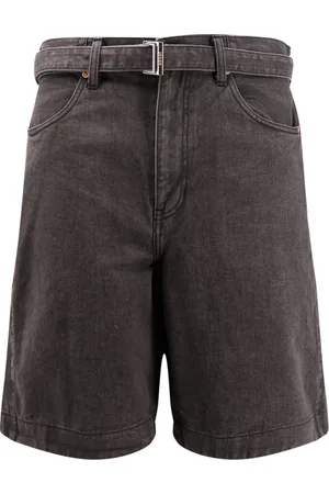 SACAI Szorty, Mężczyzna, Szary, M, Denim, Szare Szorty Jeansyowe Zamek Guzik
