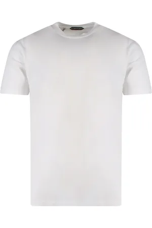 Tom Ford Koszulki, Mężczyzna, Biały, L, Biały T-shirt i Polo z Haftowanym Logo