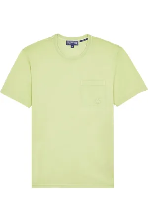 Vilebrequin Koszulki, Mężczyzna, Zielony, L, Solidny T-shirt z organicznej bawełny w naturalnych kolorach dla mężczyzn