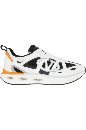 VALENTINO GARAVANI Buty, Mężczyzna, Biały, 45 EU, Len, Buty Easyjog z odblaskowym logo Vlogo