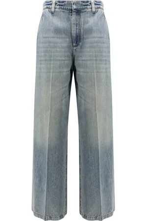 Brunello Cucinelli Jeansy, Kobieta, Niebieski, L, Niebieskie Jeansyy z Wysokim Stanem i Zamkiem