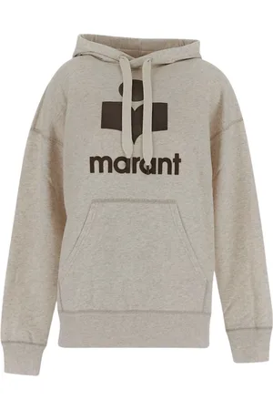 Isabel Marant Bluzy, Kobieta, Beżowy, S, Bawełna, Bawełniana bluza z kapturem w stylu Mansel