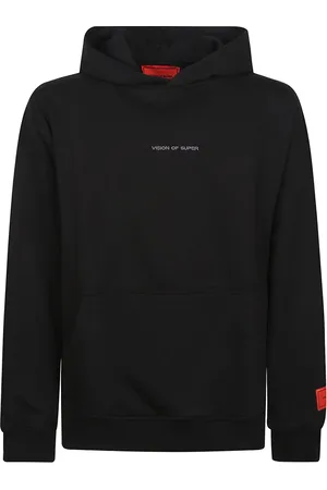 Vision Of Super Bluzy, Mężczyzna, Czarny, XL, Czarny Sweter Casual Fit Podstawowa Garderoba
