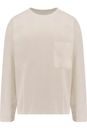LEMAIRE Koszulki, Mężczyzna, Biały, L, Białe T-shirty i Pola z Kieszenią