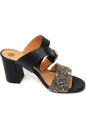 Maliparmi Buty, Kobieta, Czarny, 36 EU, Buty sandałki z cekinami w stylu vintage