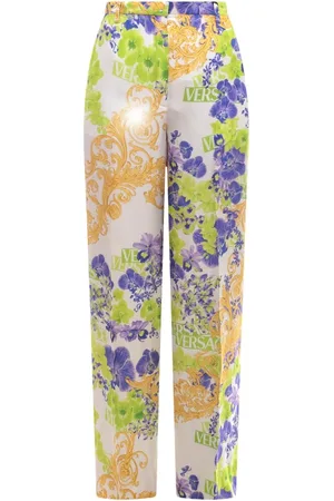 VERSACE Spodnie, Kobieta, Wielobarwność, M, Leather Trousers