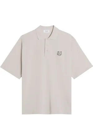 Maison Kitsuné Koszulki, Mężczyzna, Szary, XL, Szare T-shirty i Pola z guzikami