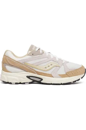 Saucony Buty, Mężczyzna, Beżowy, 42 EU, Len, Białe Piaskowe Buty do Biegania Millennium