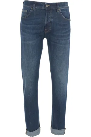 Dondup Jeansy, Mężczyzna, Niebieski, W34, Bawełna, Jeansyy Regular Fit z Haftami