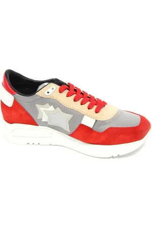 Atlantic Stars Buty, Mężczyzna, Czerwony, 42 EU, Zamsz, Pegasus Szary Beżowy Zamsz Tkanina But