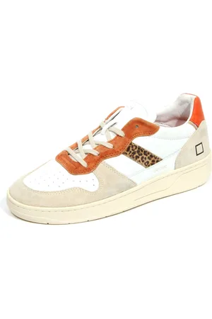 D.A.T.E. Buty, Kobieta, Biały, 40 EU, Buty Vintage Court 2.0 Biało-Ceglaste